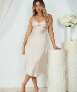 Esther The Label Keke Dress - Champagne DRESSES