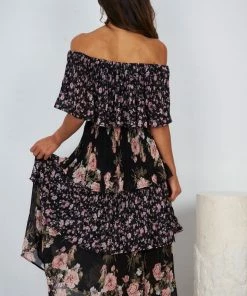 CSA (Lorraine Designs) Kerstin Dress - Black Floral
