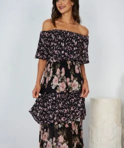 CSA (Lorraine Designs) Kerstin Dress - Black Floral