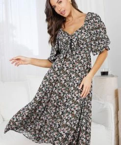 WeLove Fashion Kesara Dress - Black Print