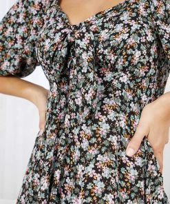 WeLove Fashion Kesara Dress - Black Print