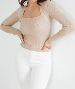 Style State Kevlyn Knit Top - Beige