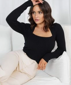 Style State CLOTHING Kevlyn Knit Top - Black