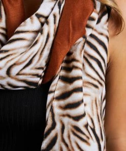 Miracle Fashion Keziah Scarf - Brown Print ACCESSORIES