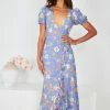 Evermore Fashion Kierra Dress - Blue Floral DRESSES