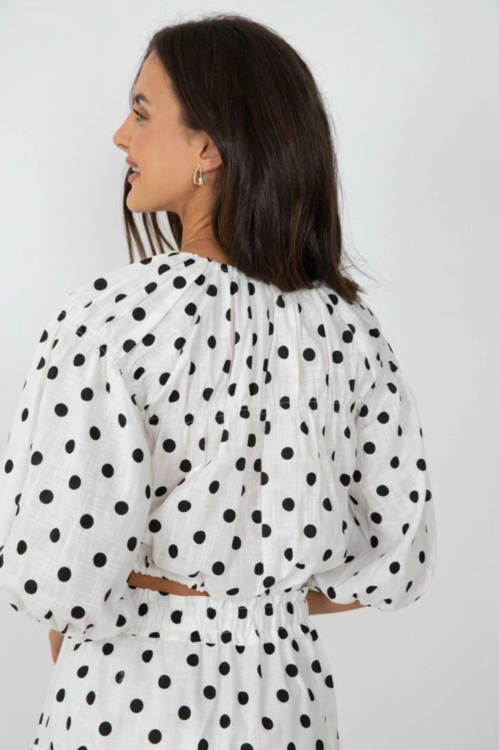 Sassy Hills Fashion Kimberley Top - White Spot 4 Sassy Hills Fashion Kimberley Top - White Spot