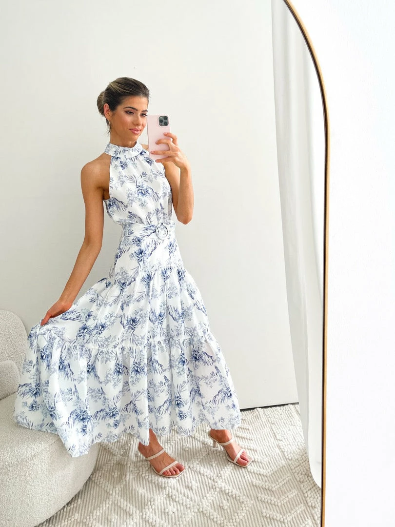 Qtrend Fashion PTY LTD DRESSES Kobi Dress - Blue Floral 6 Qtrend Fashion PTY LTD DRESSES Kobi Dress - Blue Floral