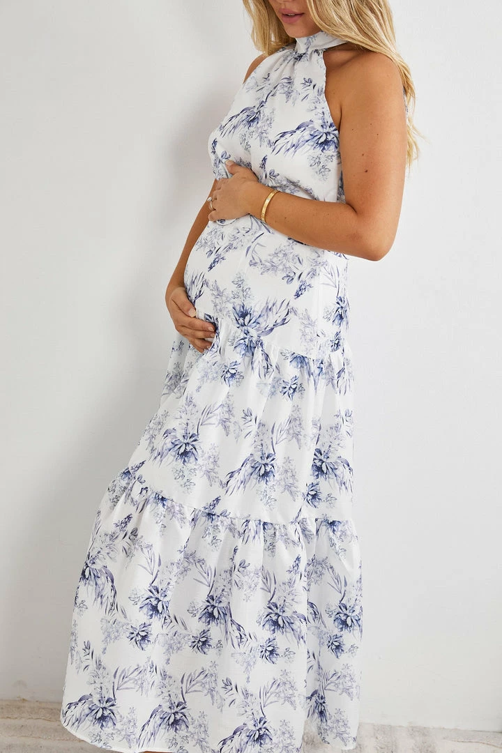 Qtrend Fashion PTY LTD DRESSES Kobi Dress - Blue Floral 3 Qtrend Fashion PTY LTD DRESSES Kobi Dress - Blue Floral