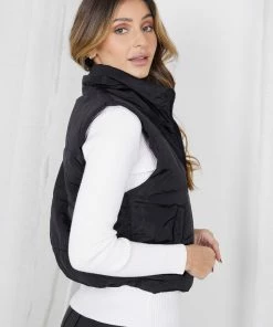 Qtrend Fashion PTY LTD CLOTHING Kristellita Puffer Vest - Black