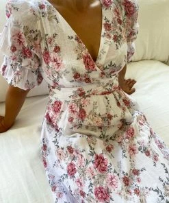 Damor DRESSES Lyrica Dress - White Floral