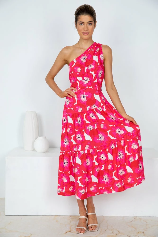 YH & Co (Chloe Yip) Ladonna Dress - Pink Floral DRESSES 3 YH & Co (Chloe Yip) Ladonna Dress - Pink Floral DRESSES