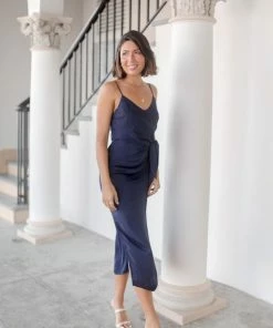 White Closet Laguna Dress - Navy