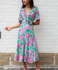 Style Box DRESSES Lallah Dress - Green Floral