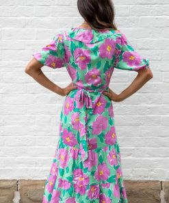 Style Box DRESSES Lallah Dress - Green Floral