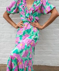 Style Box DRESSES Lallah Dress - Green Floral