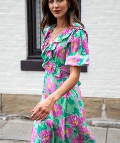 Style Box DRESSES Lallah Dress - Green Floral