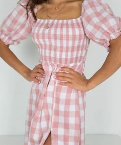 YH & Co (Chloe Yip) DRESSES Lettice Dress - Pink Gingham