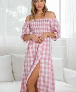 YH & Co (Chloe Yip) DRESSES Lettice Dress - Pink Gingham