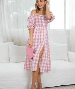 YH & Co (Chloe Yip) DRESSES Lettice Dress - Pink Gingham