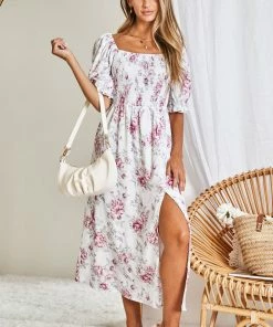 YH & Co (Chloe Yip) Lettice Dress - White Floral