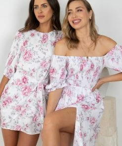 YH & Co (Chloe Yip) Lettice Dress - White Floral