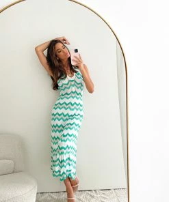 Pink Diamond Lidya Dress - White Print