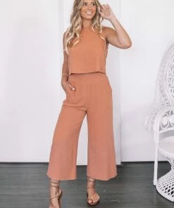 Style Box Lighthouse Pants - Rust