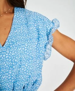 HQ Fashion Loida Dress - Blue Print DRESSES