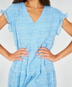 HQ Fashion Loida Dress - Blue Print DRESSES