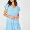 HQ Fashion Loida Dress - Blue Print DRESSES 2 HQ Fashion Loida Dress - Blue Print DRESSES