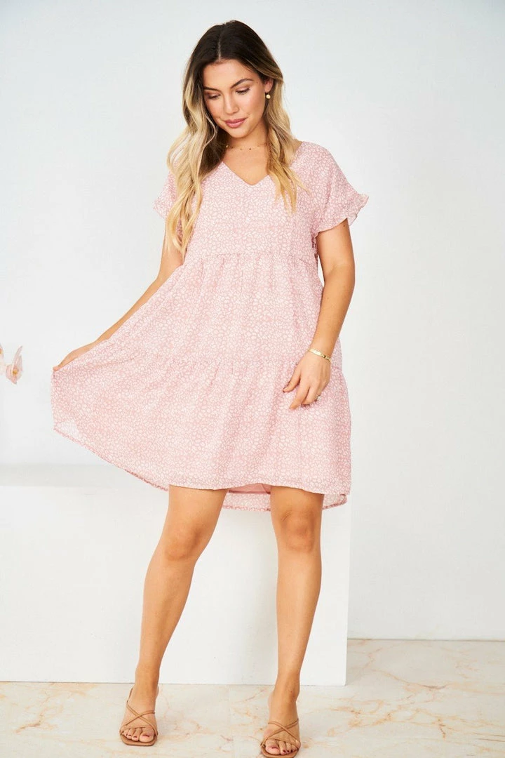 HQ Fashion DRESSES Loida Dress - Pink Print 6 HQ Fashion DRESSES Loida Dress - Pink Print