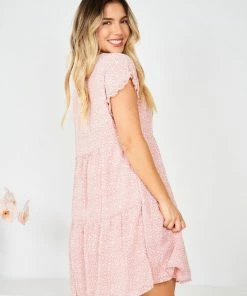 HQ Fashion DRESSES Loida Dress - Pink Print 10 HQ Fashion DRESSES Loida Dress - Pink Print