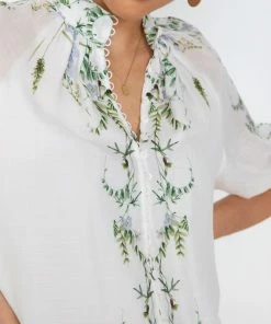 GDS CLOTHING Lorain Blouse - Green Print