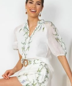 GDS CLOTHING Lorain Blouse - Green Print
