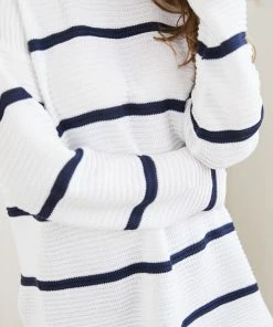 Spicy Sugar CLOTHING Loreley Knit - White Stripe