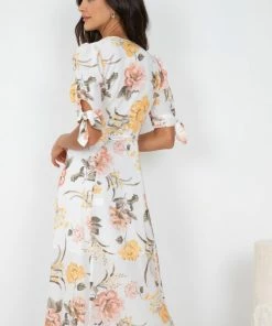 Desire Louise Dress - White Floral