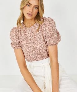 HQ Fashion Lucena Top - Pink Floral CLOTHING