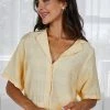 White Closet Maternity Dresses Lucias Shirt - Yellow 1 White Closet Maternity Dresses Lucias Shirt - Yellow