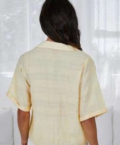 White Closet Maternity Dresses Lucias Shirt - Yellow