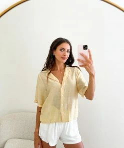 White Closet Maternity Dresses Lucias Shirt - Yellow 12 White Closet Maternity Dresses Lucias Shirt - Yellow