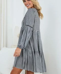 WeLove Fashion Ludmilla Dress - Black Print DRESSES