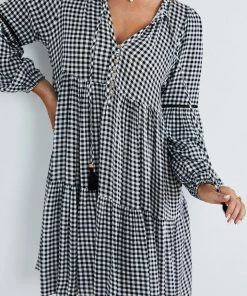 WeLove Fashion Ludmilla Dress - Black Print DRESSES