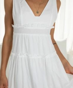 Sassy Hills Fashion Luisella Dress - White DRESSES 11 Sassy Hills Fashion Luisella Dress - White DRESSES