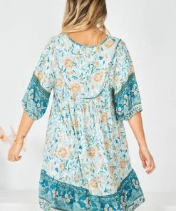 HQ Fashion Luisyana Dress - Green Print