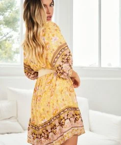 HQ Fashion DRESSES Luisyana Dress - Yellow Print