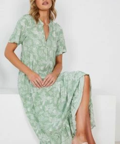 Rock Denim DRESSES Lulua Dress - Green Print 12 Rock Denim DRESSES Lulua Dress - Green Print