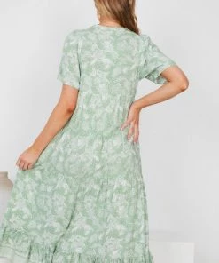 Rock Denim DRESSES Lulua Dress - Green Print