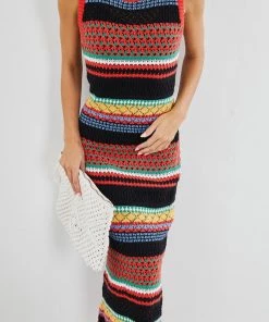 Ebby And I DRESSES Lyndon Knit Dress - Rainbow Print