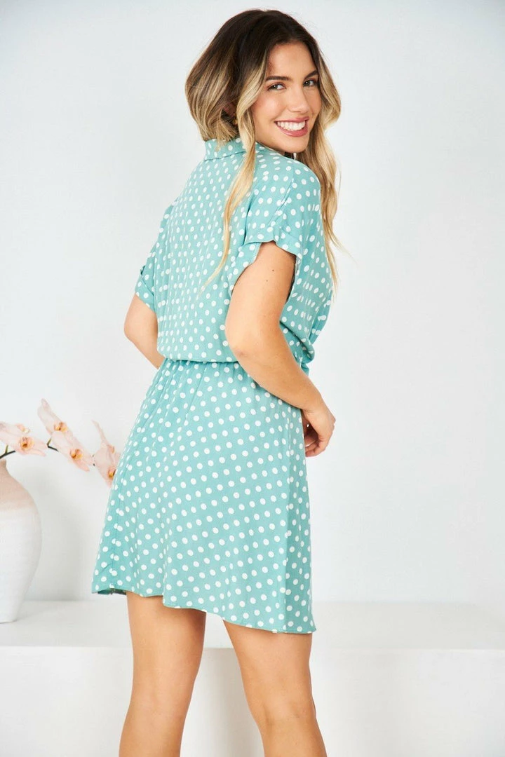 HQ Fashion DRESSES Makarina Dress - Sage Polka 5 HQ Fashion DRESSES Makarina Dress - Sage Polka