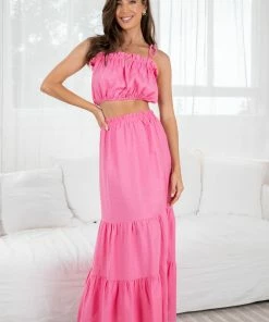 Pink Diamond Mala Skirt - Pink Maternity Dresses